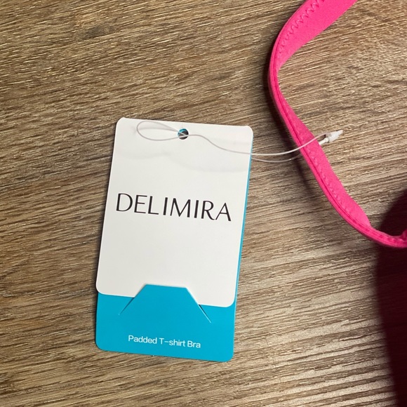 NEW WITH TAGS DELMIRA 34F HOT PINK PADDED T-SHIRT BRA WITH UNDERWIRE - Picture 2 of 5